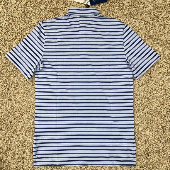 Polo Golf Ralph Lauren Men’s Soft Performance Polo Shirt Striped Blue, Size S - Picture 8 of 10